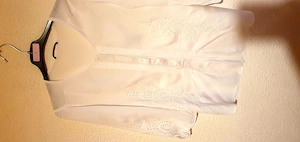 Oferta bluza cu broderie  premium Massimo Dutti alb S 36