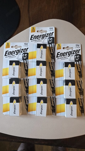 Baterii Energizer 9V Alkaline   Set 10 bucăți   Noi
