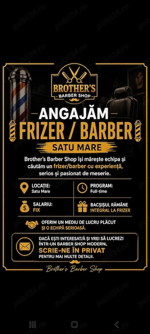 Caut frizer la brother's Barber Shop 