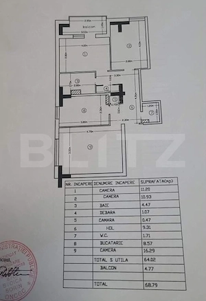 Apartament 3 camere, 70mp, etaj intermediar, Piata Garii - imagine 14