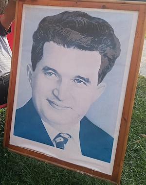 Tablou de colecție Nicolae Ceaușescu   Portret oficial vintage (perioada RSR)