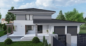 Casă modernă P+1+Subsol, 295 mp utili, 440 mp total, teren 9,6 ari, garaj dublu   Iernut - imagine 3