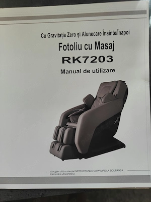 Fotoliu Masaj premium Zero Gravity si PRESOPUNCTURA NOU