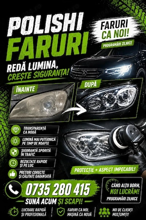 Polish si polimerizare faruri