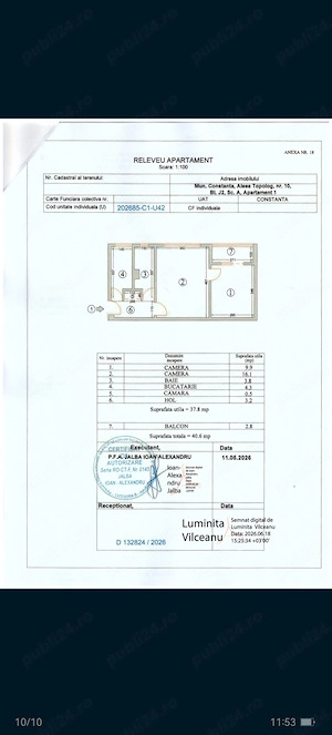 Vânzare apartament 2camere, Constanța, Aleea Topolog, nr. 10