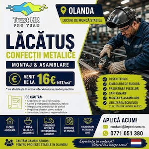 Lacatus confectii metalice Olanda