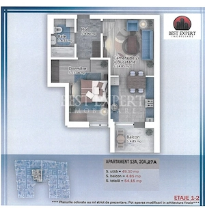 2 Camere in Bloc cu regim redus de inaltime| Finalizat | Th.Pallady - imagine 10