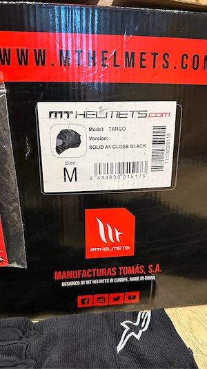 Casca moto MT Targo Solid A1+manusi Alpinestars - imagine 2