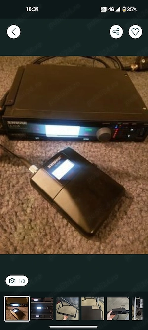 Sistem audio wireless instrument Shure Ulxd 14 Made in Mexico