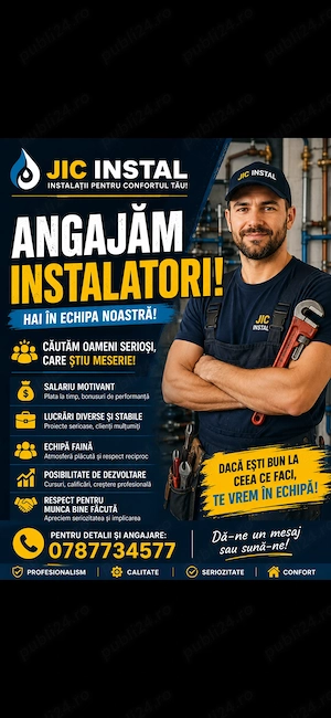 Angajăm Instalatori într-o echipă dinamică