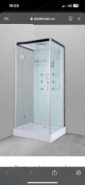 Cabina de dus nou nouta in ambalaj sigilat