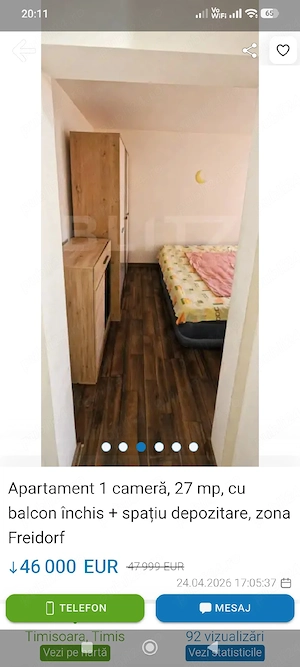  vind sau schimb garsoniera 27 metri patrati plus balcon la partier 46000 euro - imagine 5