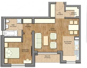 2 Camere Modern | Top City Coresi | Etaj 7 | Boxă  - imagine 3