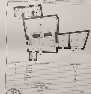 3 camere Unirii + 35 mp curte proprie ideal sediu firma - imagine 2
