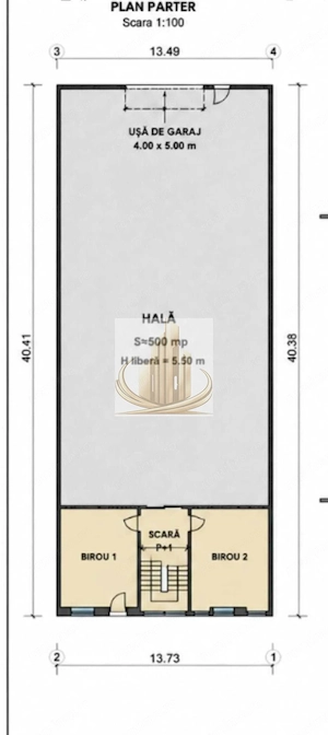 Hală de închiriat în Timișoara – Mehala | ~500 mp hală | Birouri P+1 - imagine 3