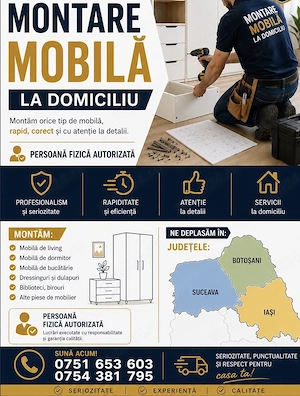 Montaj mobilă la domiciliu