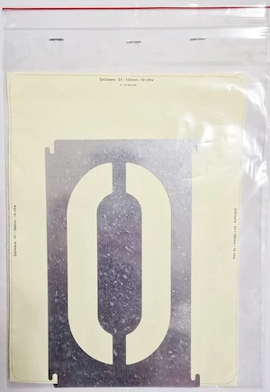 Șablon metalic S1 180mm (10 cifre de la 0-9)
