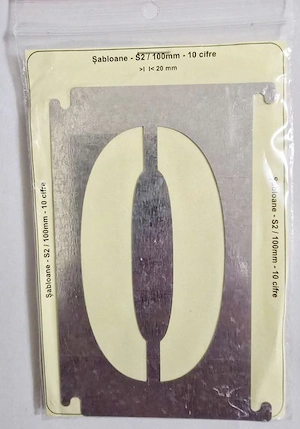 Șablon metalic S2 100 mm (10 cifre de la 0-9)