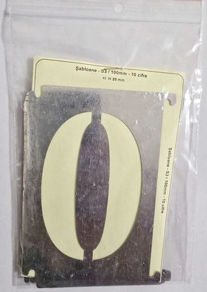 Șablon metalic S3 100 mm (10 cifre de la 0-9)