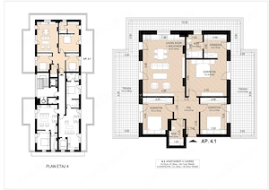 4 camere 98mp si  terasa 68mp imobil nou Th. Pallady