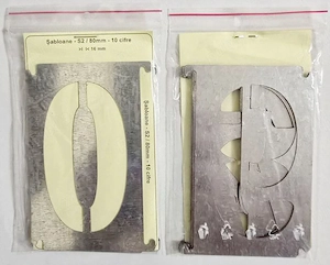 Șablon metalic S2 80 mm (10 cifre de la 0-9)