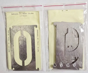 Șablon metalic S1 70 mm (10 cifre de la 0-9)