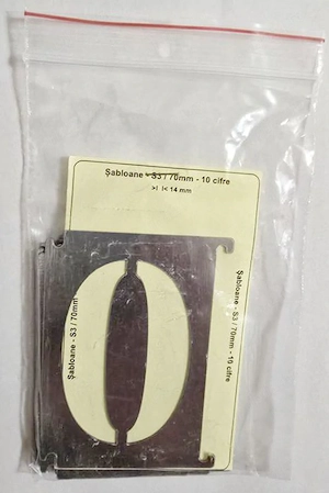 Șablon metalic S3 70 mm (10 cifre de la 0-9)