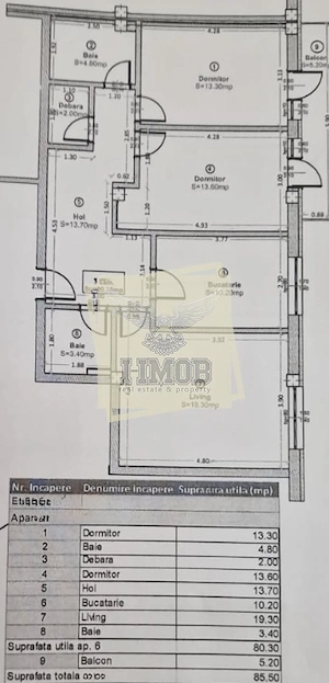 Apartament nou 3 camere 80 mpu 2 bai balcon parcare subterana - imagine 16