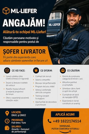 Angajam Soferi pentru Amazon in Germania 