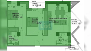 Apartament de vanzare in bloc nou, 3 camere, etaj 2, lift, comision 0% - imagine 2