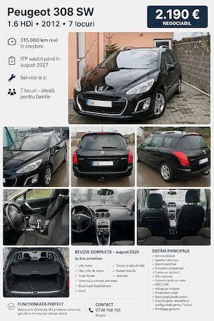 De vanzare Peugeot 308sw 1,6HDI - imagine 2