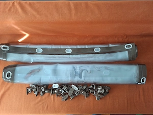 Vand folie cristal cu capse si bride pentru închiderea terasei   foisor, buc = 2, dimensiune 260 cm 