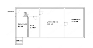Apartament modern de vanzare 2 camere Pensiunea Korona Mihai viteazul - imagine 3