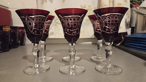 Set 6 pahare lichior din cristal