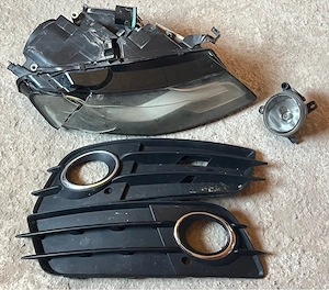 Pachet piese far Xenon Audi A4 B8 (2008-2011) + Proiector ceață + Grile bară - imagine 2
