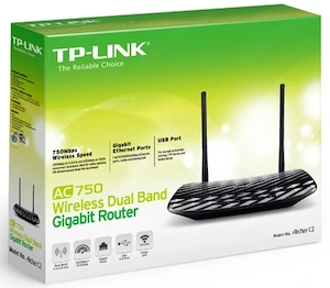 Router Wi-Fi TP-LINK ac750 Gigabit Dual Band (cu țiplă)