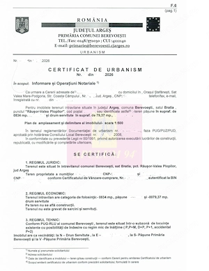 BEREVOIESTI (AG) SE VINDE TEREN 834 MP IN zona Pastravaria Rausor - imagine 8