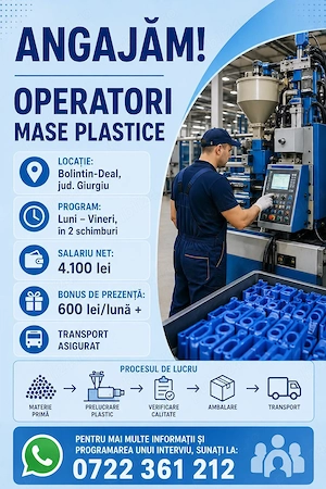 Angajăm operatori mase plastice