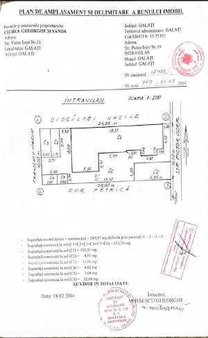 Casă de vânzare în orașul  Galați   teren 250 mp, garaj și anexe