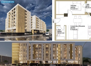 Apartament 2 camere, 55.35mpc, etaj 1, lift, Comision 0%