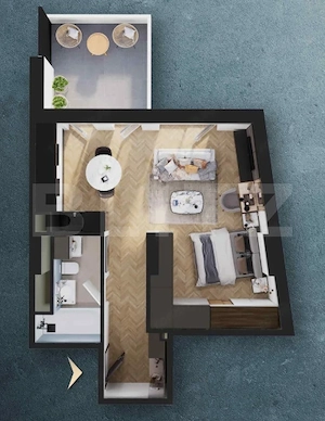 COMISION 0 ! Ap. Studio/2cam[40mp] Ansamblu rezidential standard NZEB_zona RIVUS - imagine 2