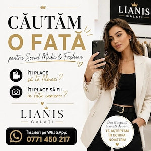 Lianis angajeaza fata pasionata de moda 
