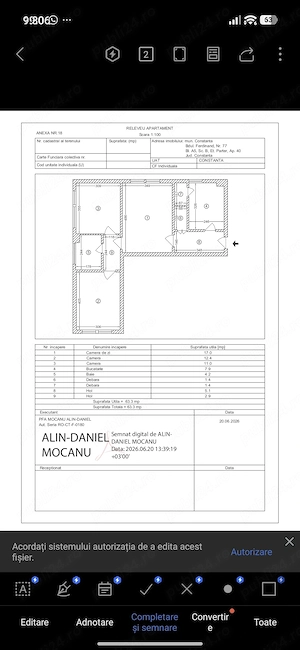 Apartament 3 camere central parter