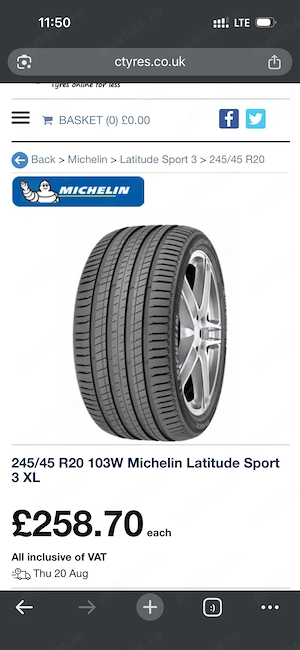 Vand anvelopa noua Michelin LATITUDE SPORT 3 245/45 R 20 103W 