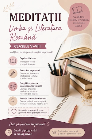 Meditații limba și literatura română. 