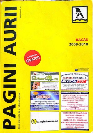 Ghid vechi de colecție Pagini Aurii Bacău ediția 2009-2010 Romtelecom
