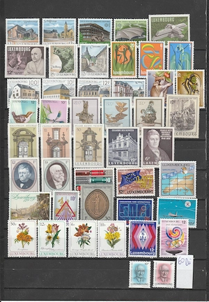 Timbre nestampilate de colectie Luxemburg