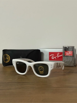 Ochelari de soare Ray-Ban x A$AP Rocky Wayfarer Puffer RB 4940B White   Set complet