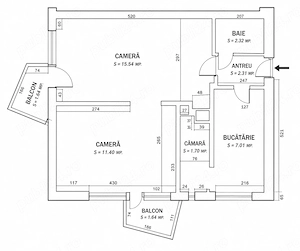 Proprietar vând apartament 2 camere ultracentral (Parc 1 Decembrie), renovat,mobilat, 2 balcoane, AC - imagine 10