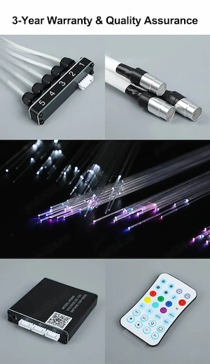 Kit Fibra Optica Plafon Instelat Auto Premium - Fibra 0.5mm Ultra Fina - RGBW cu App si telecomanda - imagine 8